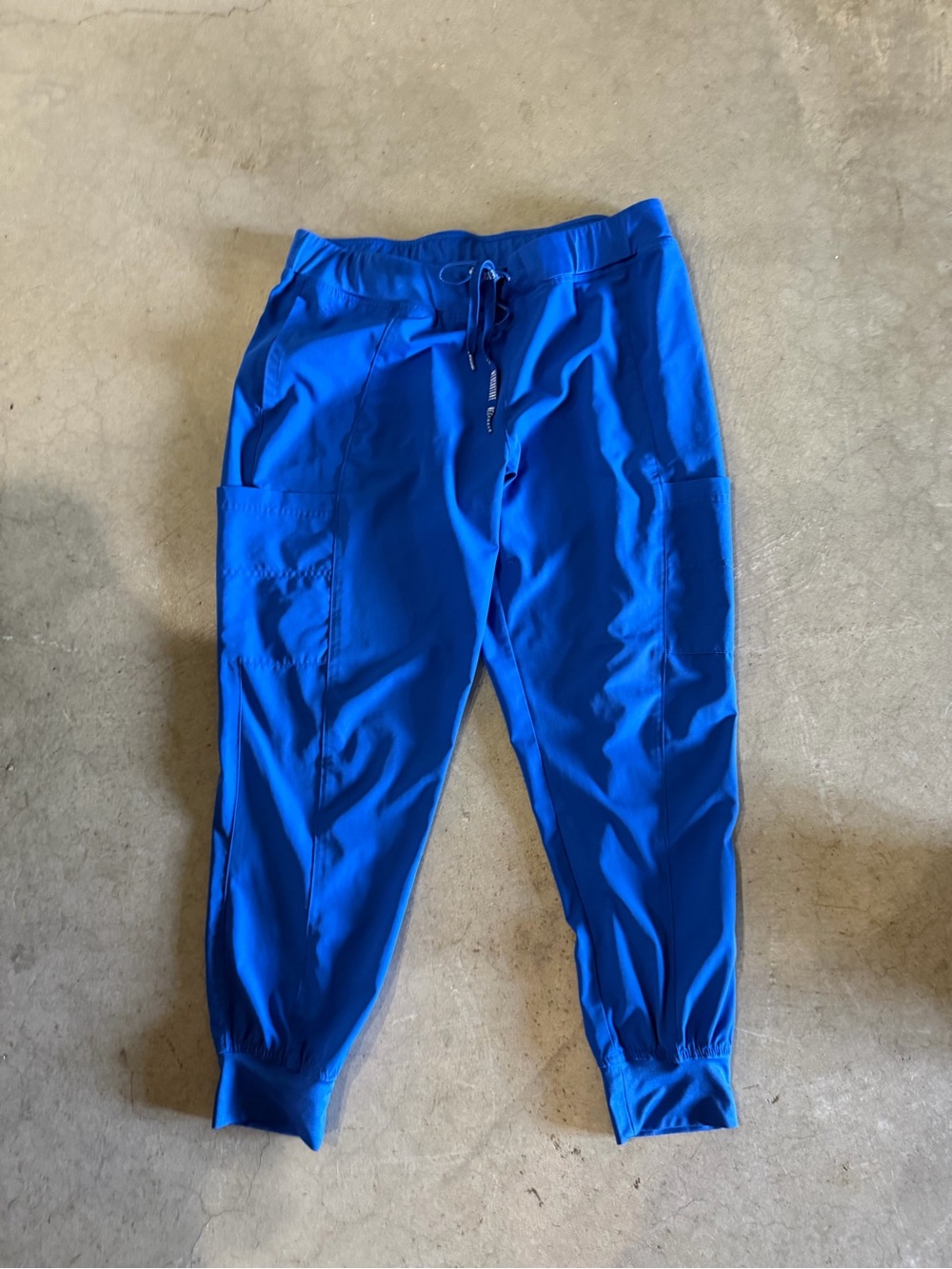Med Couture Royal Blue Women's Jogger Pants with Cargo Pockets